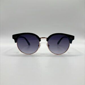 Women's Regular Sunglasses Gold and Black Frame Dark Lens Used